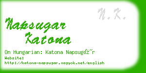 napsugar katona business card